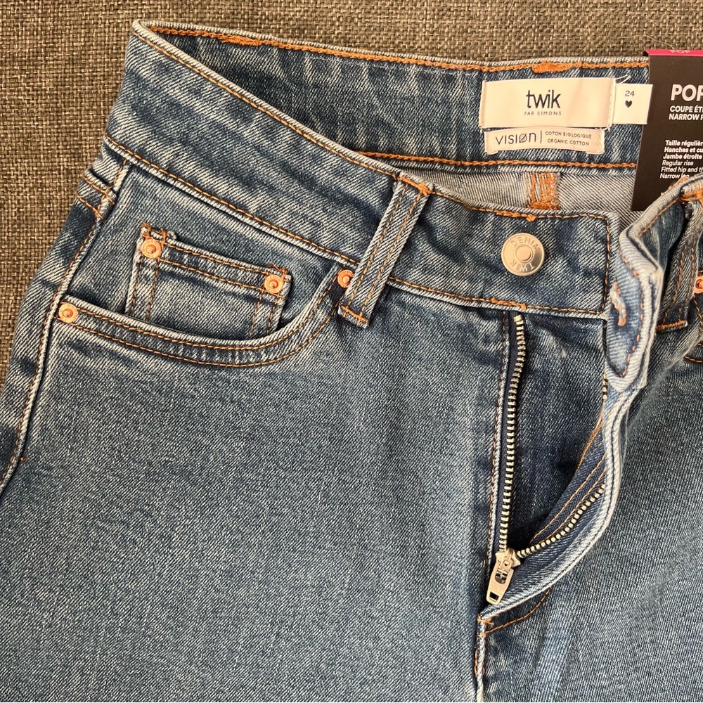 Pop Narrow Fit Medium Wash Jeans New With Tag - Picture 7 of 13
